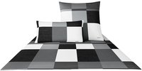 JOOP Bettw&auml;sche Plaza Squares Black 135x200 cm + 80x80 cm - schwarz;wei&szlig;