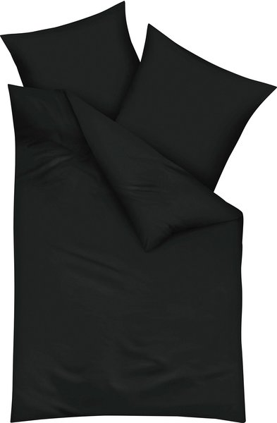 KAEPPEL Uni Mako-Satin schwarz (135x200+80x80cm)