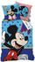 CTI Mickey Mouse Bettwäsche Linon blau (135x200+80x80cm)