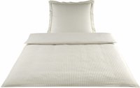 Elegante Bettw&auml;sche "White House" 2 Stk. mit unifarbenen Streifen