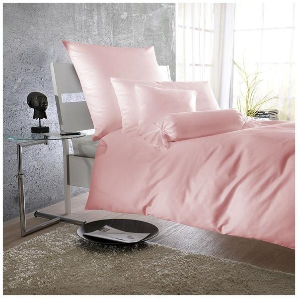 Bettwaren-Shop Uni Mako-Satin Bettbezug rosa (135x200cm)