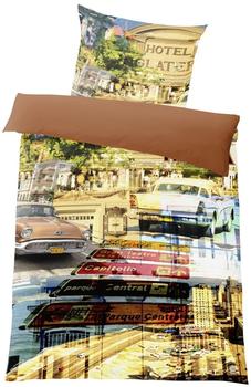 Trend Micro Kuba Havanna braun/beige/gelb (135x200+80x80cm)