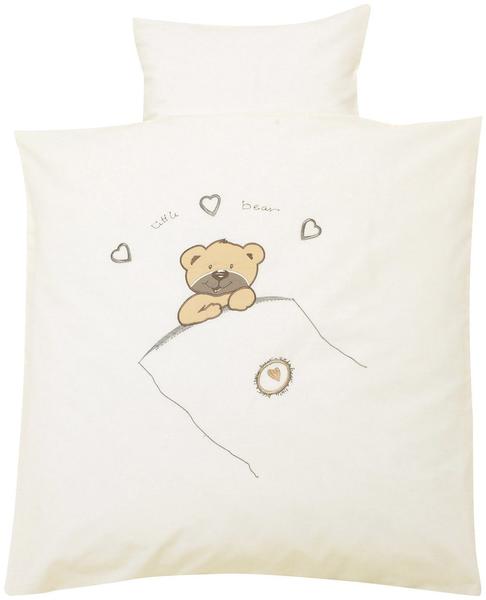 ALVI Bettwäsche Applikationen 100x135 cm - Little Bear beige