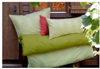 Cotonea Wendebettwäsche Bio Tandem Biber-Satin 155x220+80x80 cm sand-dunkelrot