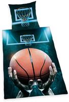 Herding Young Collection Jugendbettw&auml;sche "Basketball" 2 Stk. mit Basketballkorb