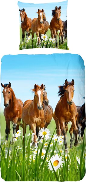 Good Morning Horses multi 135 x 200 cm + 80 x 80 cm