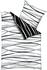 KAEPPEL Motion Mako-Satin schwarz/weiß 155 x 220 cm + 80 x 80 cm
