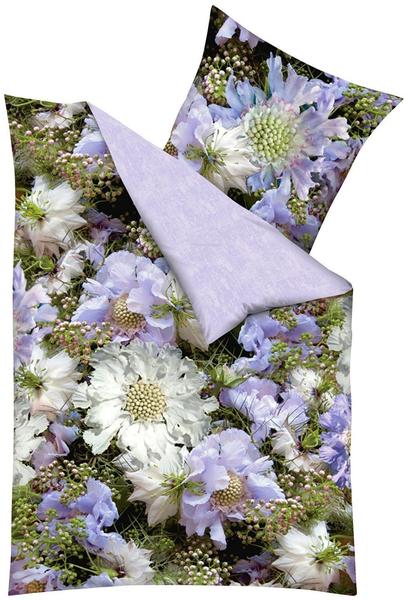 kaeppel Wendebettwäsche Blumen lila (135x200+80x80cm)