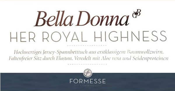 Formesse Bella Donna Jersey 90x190-100x220cm silber