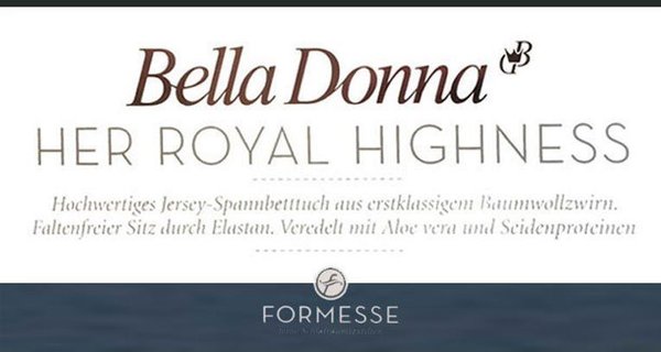 Formesse Bella Donna Jersey 90x190-100x220cm schwarz