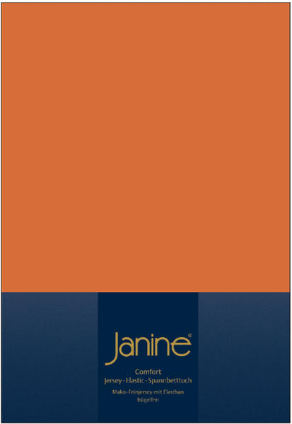 Janine Spannbetttuch Jersey 140x200-160x200cm 67 rost-orange