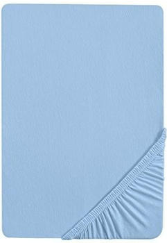 Biberna 77144 Feinjersey-Stretch 140-160x200cm eisblau
