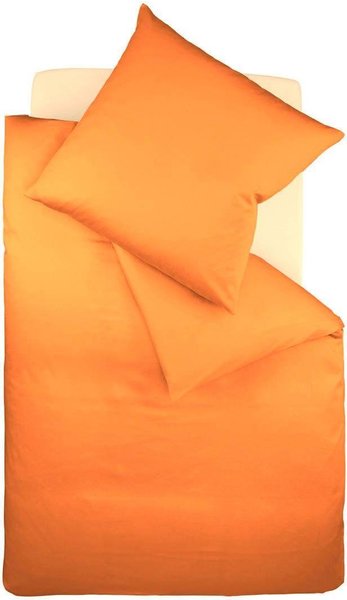 Fleuresse Colours Uni-Mako-Satin Bettwäsche (135 x 200 cm) orange