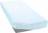Curt Bauer Mako-Satin Spannbetttuch 140x200 cm | azur - blau