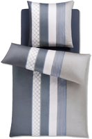 Joop! Bettw&auml;sche Cornflower Stripes, Anthrazit, Grau, Textil, Streifen, 155x220 cm,