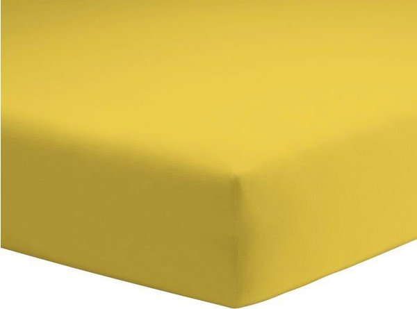 Schlafgut Basic Jersey-Spannbetttuch 90x190-100x200cm gelb