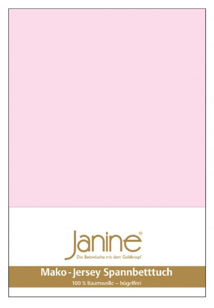 Janine 5007 Spannbetttuch 90x190-100x200cm zartrosa