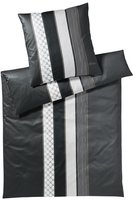 Joop! Bettw&auml;sche Cornflower Stripes 4069-99 Deep Stone - 155x220cm + 80x80cm