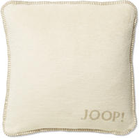 JOOP Uni Kissen Doubleface 50x50 cm Kissenh&uuml;lle | Pergament-Sand - wei&szlig;;beige
