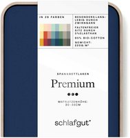Schlafgut Spannbettlaken "PREMIUM Mako-Zwirn-Jersey, 220 g/m&sup2;, 95% Bio-Baumwolle, 5%