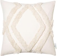 TOM TAILOR HOME Dekokissen "Fluffy Rhomus" mit aufgesetzten, fluffigen Rautenmotiv,