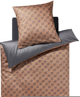 Joop! Wendebettw&auml;sche Cornflower Double, Grau, Kupfer, Textil, Graphik, 240x220 cm,
