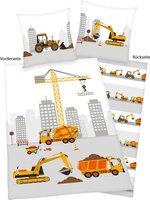 Herding Young Collection Kinderbettw&auml;sche "Baustelle" 2 Stk. mit tollem Motiv