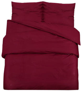 vidaXL Bed Sheet Set 155x220cm Burgundy