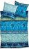 CASATEX Biber Bettwäsche INDI Biber 2 tlg. Ornamente Bordüren 155 x 220 cm blau