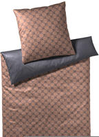Joop! Kopfkissenbezug Cornflower Double, Braun, Kupfer, Textil, 40x80 cm, Oeko-Tex&reg;