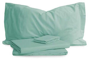 Caleffi S.p.A. Flannel bed sheet set for single bed anise