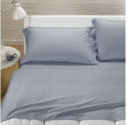 Caleffi S.p.A. Flannel bed sheet set for single bed gray