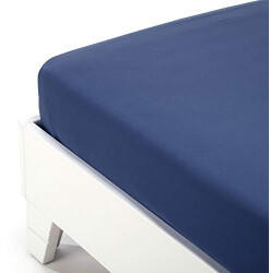 Caleffi S.p.A. Single fitted bed sheet cotton blue