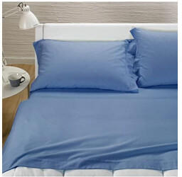 Caleffi S.p.A. Flannel bed sheet set for single bed blue