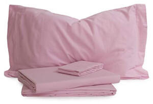 Caleffi S.p.A. Flannel bed sheet set for single bed pink