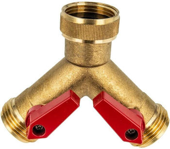 tecuro Y-Verteiler mit Absperrh&auml;hnen 1'' (99912)
