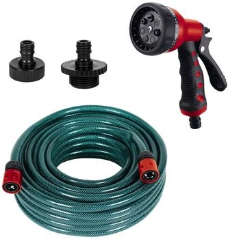 Einhell Anschluss-Set für Pumpen Druckseite, 4-teilig mit Gartenschlauch und Gartenbrause (4173762)