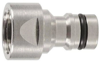 Geka Hahnstecker GEKA plus-Stecksystem Messing vernickelt Innengewinde G 1/2 Zoll (46.0710)