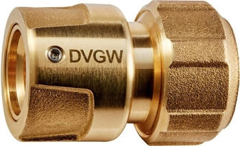 Geka Schlauchstück mit Wasserstopp 3/4", 19mm Messing (46.1817.9)