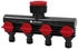 Toolcraft Kunststoff 4-Wege-Verteiler mit Wasserstop und Regulierventil (2302371)