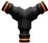 Fiskars Comfort Dreiwegeanschluss Schwarz/Orange (1027070)