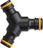 Fiskars Comfort Dreiwegeanschluss Schwarz/Orange (1027070)
