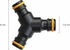 Fiskars Comfort Dreiwegeanschluss Schwarz/Orange (1027070)