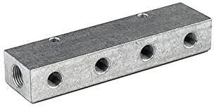 Riegler Verteilerleiste, Abgänge einseitig, Eingang 2x3/8, Ausgang 2x1/4 (VT15202)
