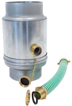 Zambelli Titanzink Wassersammler Ø 80 mm mit Schlauchanschlussset zylindrisch (137515-ZAM)