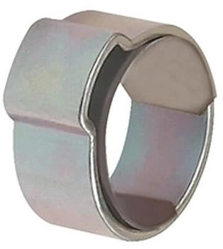 Riegler 1-Ohr-Schlauchklemme mit Einlagering, Stahl glanzv. (W1), 13,0-15,3 mm (155 G)