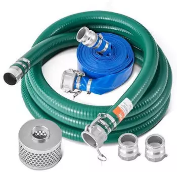 VEVOR Pumpen-Saugschlauch-Set 50,8mm x 19,81m mit R&uuml;cksp&uuml;lschlauch, Blau (TZ04050X65FT-1)