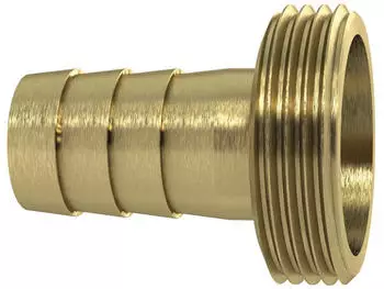 Riegler Schlauchverschraubung 1/3 G2x50 flachdichtend ohne Bund, leichte Ausf&uuml;hrung Messing (SV2050MS13FL)