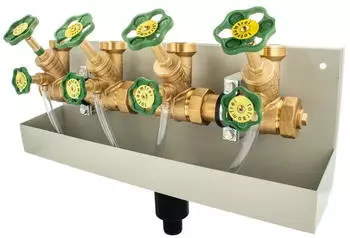 Schl&ouml;sser Kompakt-Verteilerstation 4-Strang DN32 Zulauf 1&frac14;" mit Ablaufrinne (0075642503001)