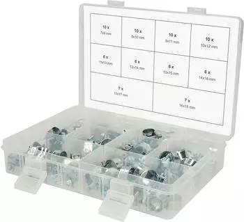 KS Tools Mini-Schlauchklemmen Sortiment Ø 7-18mm, 78-teilig (970.0770)